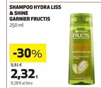 Coop Shampoo hydra liss&shine garnier fructis offerta