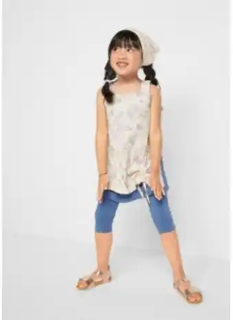 Bonprix Abito di jersey, leggings capri e bandana (set 3 pezzi) offerta