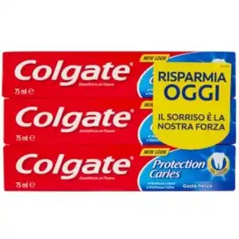 La Saponeria Colgate dentifricio protection caries con calcio 3 x 75 ml offerta