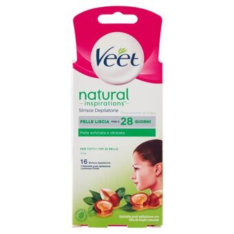 Bernava Veet natural inspirations strisce depilatorie per tutti i tipi di pelle viso 16 pz offerta