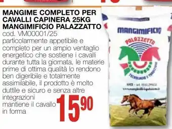 Mondo Brico Mangime completo per cavalli capinera 25kg mangimificio palazzato offerta