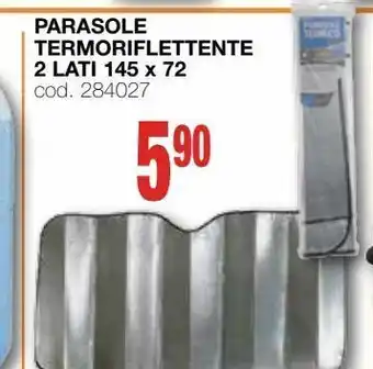 Mondo Brico Parasole termoriflettente 2 lati 145x72 offerta