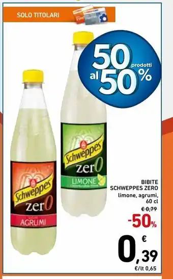 Spazio Conad Bibite schweppes zero offerta