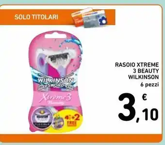 Spazio Conad Rasoio xtreme 3 beauty wilkinson offerta