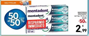 Spazio Conad Dentifricio mentadent offerta