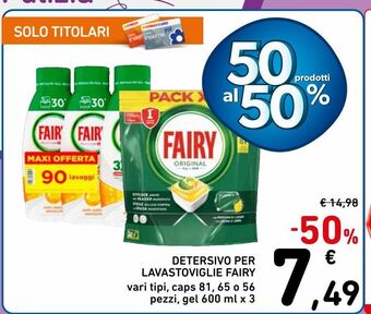 Spazio Conad Detersivo per lavastoviglie fairy offerta