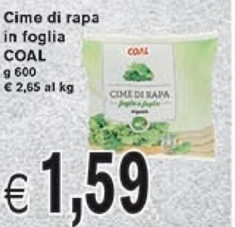 èccoMI Coal Cime di Rapa in Foglia g 600 offerta