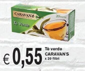 èccoMI Caravan's Tè Verde x 20 Filtri offerta