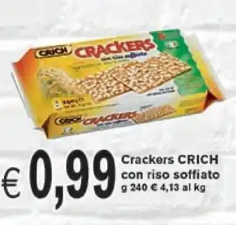 èccoMI Crich Crackers Con Riso Soffiato g 240 offerta
