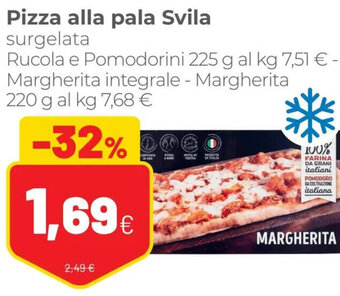 Coop Pizza Alla Pala Svila Surgelata Rucola e Pomodorini 225 g offerta