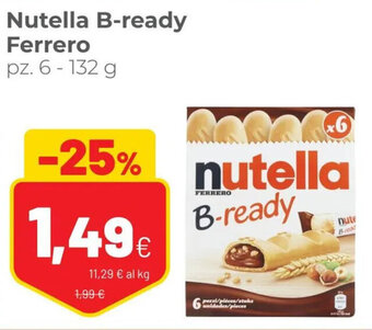 Coop Ferrero Nutella B-Ready pz. 6 - 132 g offerta