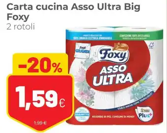 Coop Foxy Carta Cucina Asso Ultra Big 2 Rotoli offerta