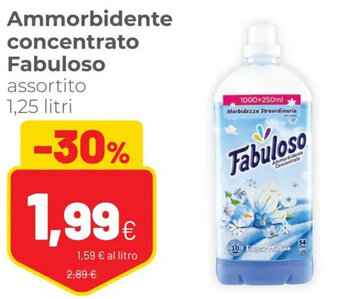 Coop Fabuloso Ammorbidente Concentrato 1.25 Litri offerta