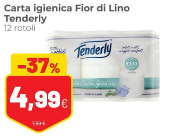 Coop Tenderly Carta Igienica Fior di Lino 12 Rotoli offerta