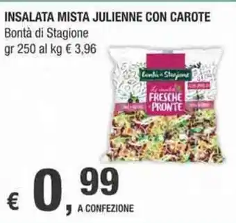 Crai Insalata Mista Julienne Con Carote Bontà di Stagione 250gr offerta