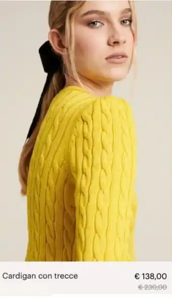 Cardigan con trecce