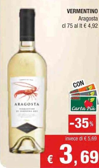 Crai Aragosta Vermentino cl 75 offerta