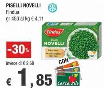 Crai Findus Piselli Novelli gr 450 offerta