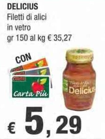 Crai Delicius Filetti di alici in vetro gr 150 offerta