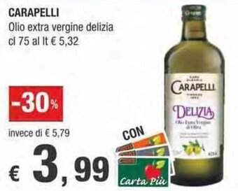 Crai Carapelli Olio extra vergine delizia cl 75 offerta