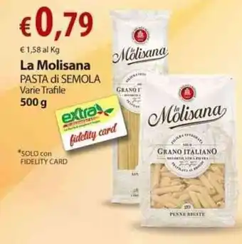 Extra Supermercati La Molisana Pasta di Semola Varie Trafile 500 g offerta