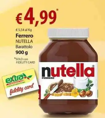 Extra Supermercati Ferrero Nutella Barattolo 900 g offerta
