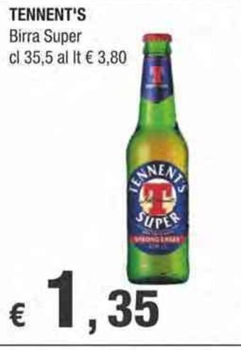 Crai Tennent's Birra Super 35,5 cl offerta