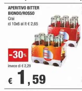 Crai Aperitivo Bitter Biondo/Rosso Crai 10x6 cl offerta
