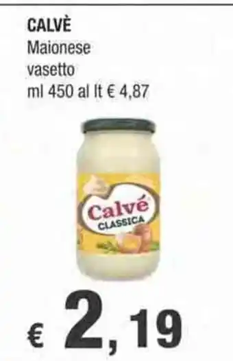 Crai Calvè Maionese vasetto 450 ml offerta