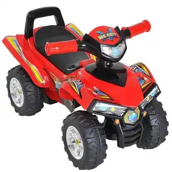 Quad elettrico per bambini con suoni e luci, rosso
