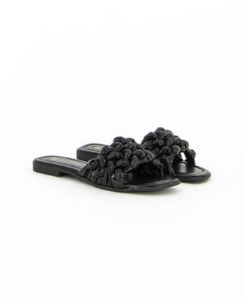 Bachata - ciabatta nera con fascia incrociata, tacco 1,5cm