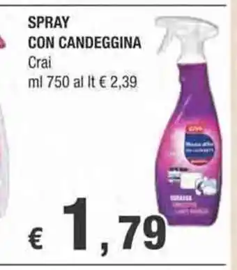Crai Spray Con Candeggina Crai 750ml offerta