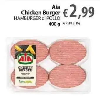 Extra Supermercati AIA Chicken Burger Hamburger di Pollo 400 g offerta