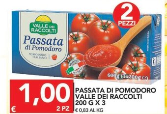 TuoDi Passata Di Pomodoro Valle Del Raccolti 200g x 3 offerta