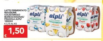 TuoDi Latte Fermentato Riduzione Colesterolo Bianco/ Ananas / Fragola Alplí 100gx4 offerta