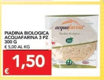 TuoDi Piadina Biologica Acquafarina 3 Pz 300g offerta