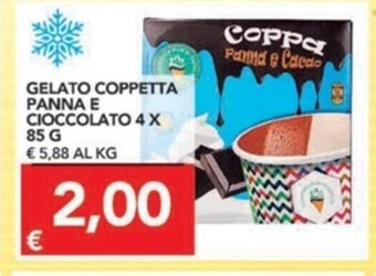 TuoDi Gelato Coppetta Panna E Cioccolato 4 x 85 g offerta