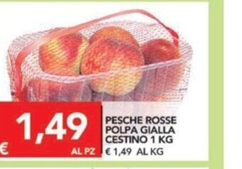 TuoDi Pesche Rosse Polpa Gialla Cestino 1 kg offerta