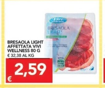 TuoDi Bresaola Light Affettata Vivi Wellness 80 g offerta