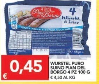 TuoDi Wurstel Puro Suino Plan Del Borgo 4 Pz 100 g offerta