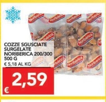 TuoDi Cozze Sgusciate Surgelate Noriberica 200/300 500g offerta
