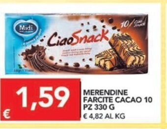 TuoDi Merendine Farcite Cacao 10 Pz 330 g offerta
