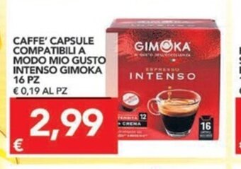 TuoDi Caffe' Capsule Compatibili A Modo Mio Gusto Intenso Gimoka 16 Pz offerta