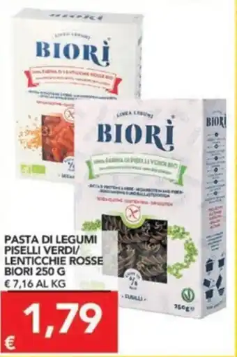 TuoDi Pasta Di Legumi Piselli Verdi/ Lenticchie Rosse Biori 250 g offerta