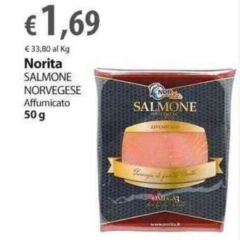 Extra Supermercati Norita Salmone Norvegese Affumicato 50 g offerta