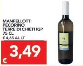 TuoDi Manfellotti Pecorino Terre Di Chieti IGP 75 cl offerta