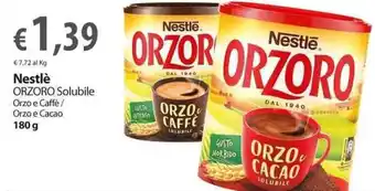 Extra Supermercati Nestlè Orzoro Solubile Orzo e Caffè / Orzo e Cacao 180 g offerta