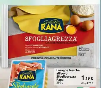 Carrefour Iper Lasagna fresche rana offerta