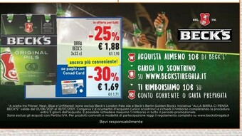 Conad Becks Birra offerta