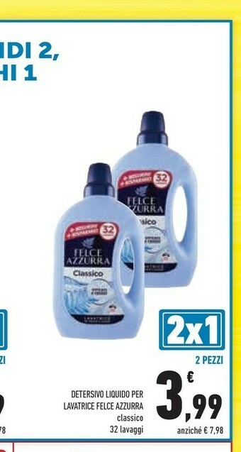 Conad Felce Azzurra Detersivo lavatrice offerta
